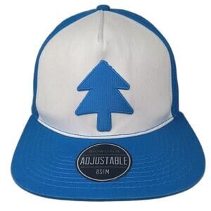 Bioworld Disney Gravity Falls Pine Tree Hat Blue White One Size Snapback Logo